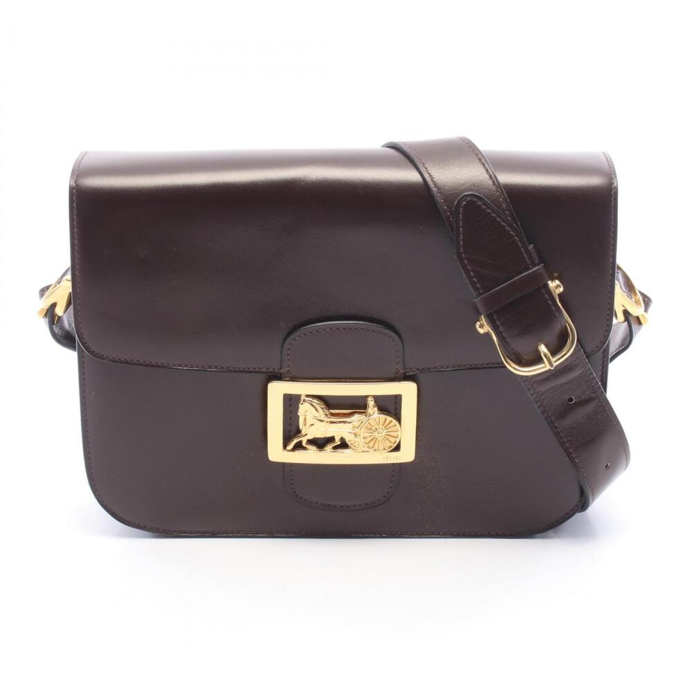 Celine Horse Carriage Shoulder Bag/Handbag, Leather, Women's, Brown